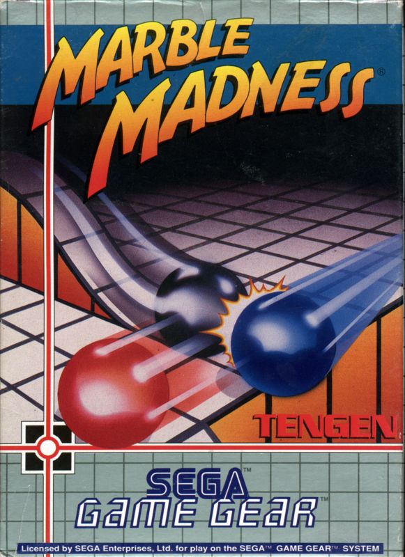 Marble Madness box art for Sega Game Gear